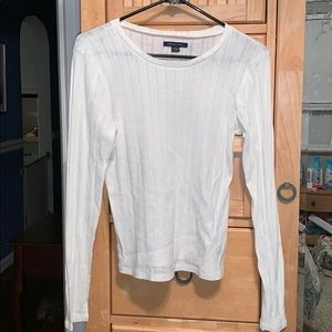 American Eagle White Long Sleeve Top
